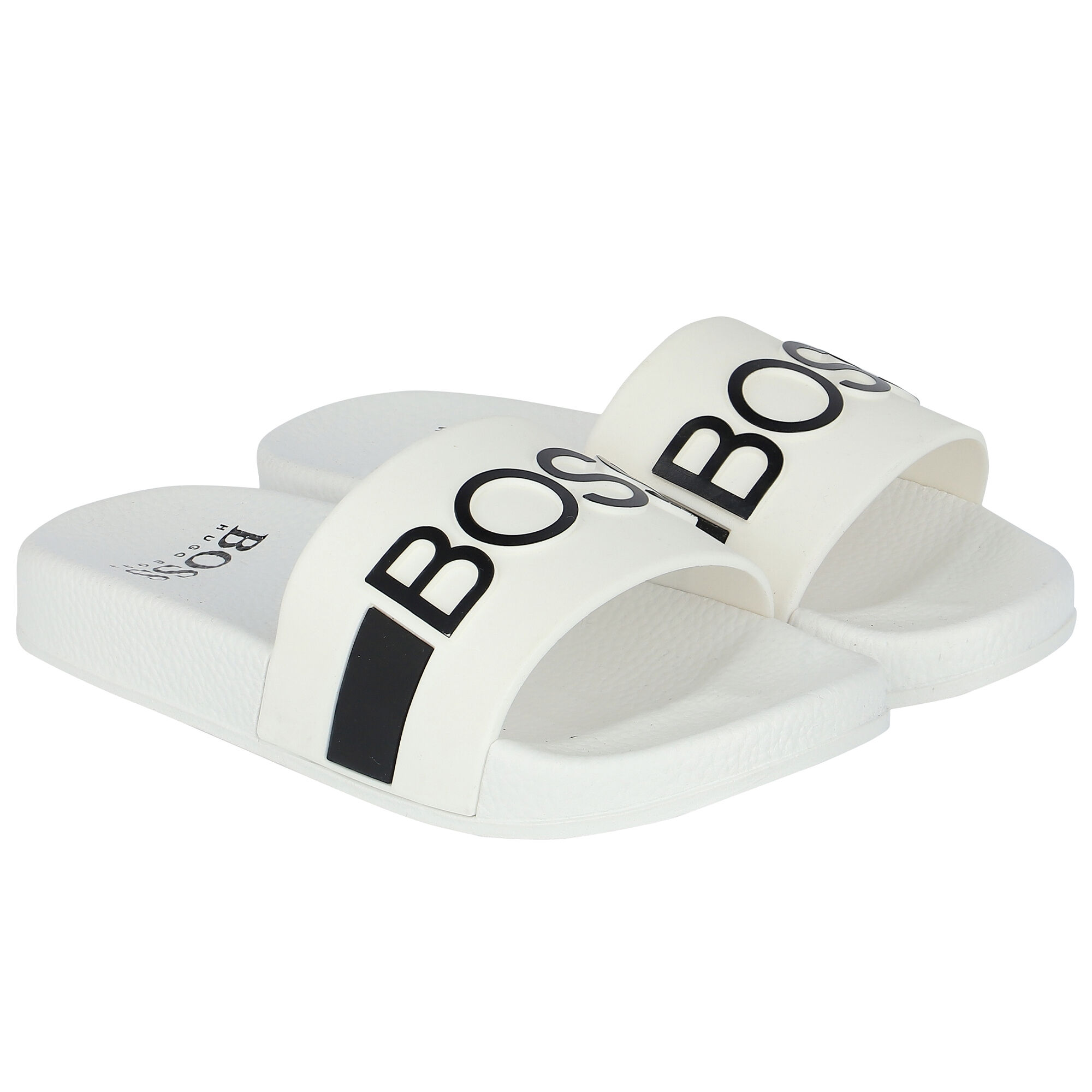 Hugo boss deals sliders white