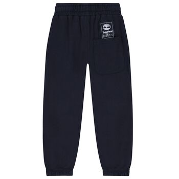 Boys Navy Blue Logo Joggers