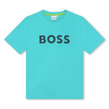 Boys Turquoise Mini-Me Logo T-Shirt