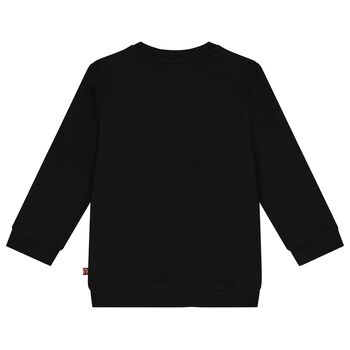 Younger Boys Black, Red & White Logo Sweatshirt