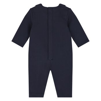 Baby Boys Navy Blue Romper Suit