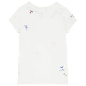 Girls White Logo T-Shirt