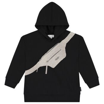 Black Bag Hooded Top