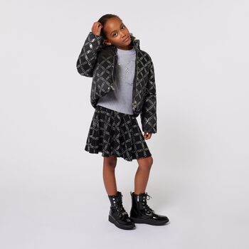 Girls Black Logo Skirt