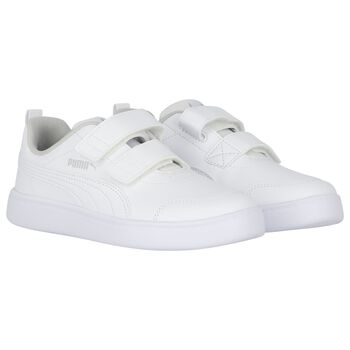 Boys White Courtflex Trainers