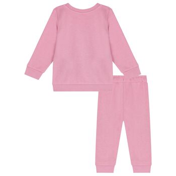 Younger Girls Pink Logo Tracksuit