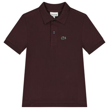 Boys Red Logo Polo Shirt