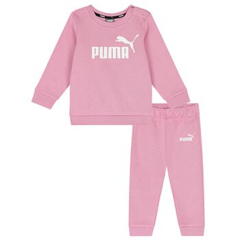 Younger Girls Pink Logo Tracksuit