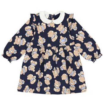 Younger Girls Blue Teddy Bear Dress