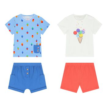 Baby Boys Multi-Colored Shorts Set ( 2 Pack )