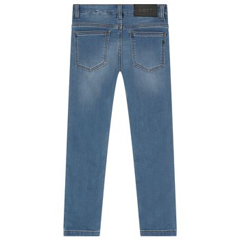 Boys Blue Logo Denim Jeans