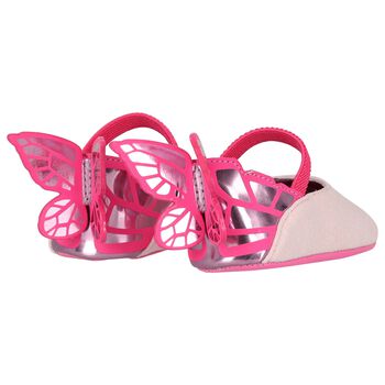 Baby Girls Pink Glitters Butterfly Shoes