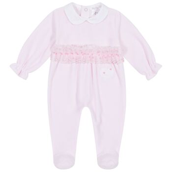 Baby Girls Pink Heart Babygrow