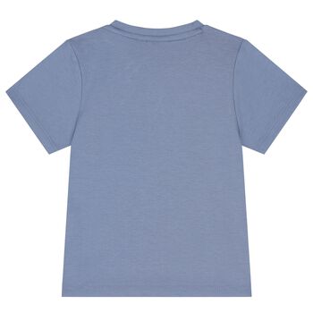 Younger Boys Blue Logo T-Shirt