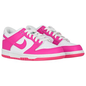 Girls White & Pink Dunk Low Trainers