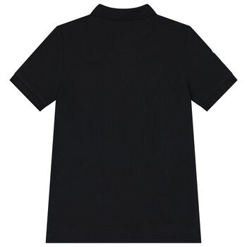 Boys Black Logo Polo Shirt