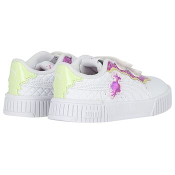 Younger Girls White & Pink Trolls Carina 2.0 Trainers