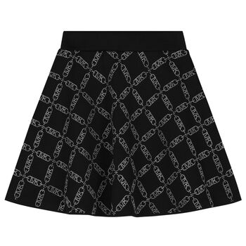 Girls Black Logo Skirt