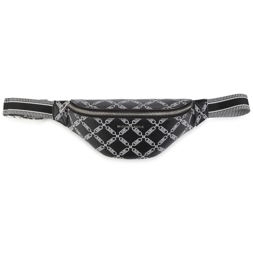 MICHAEL KORS Girls Black Chain Logo Belt Bag | Junior Couture UK