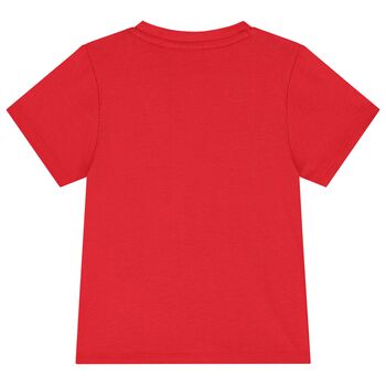 Younger Boys Red Logo T-Shirt