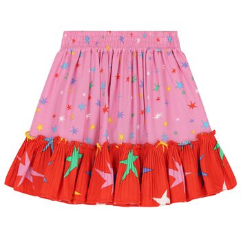 Girls Pink Stars Skirt