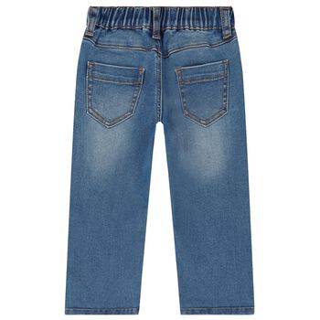 Younger Boys Blue Teddy Bear Logo Jeans