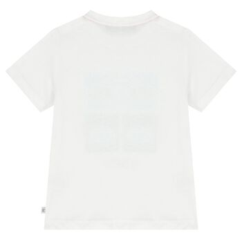 Younger Boys White Logo T-Shirt