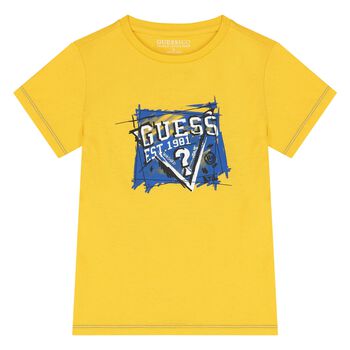 Boys Yellow Logo T-Shirt