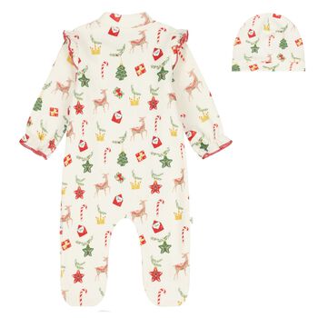 Baby Girls Ivory Babygrow Set