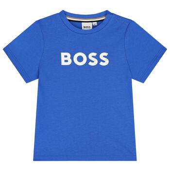 Younger Boys Blue Logo T-Shirt