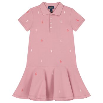 Girls Pink Logo Dress