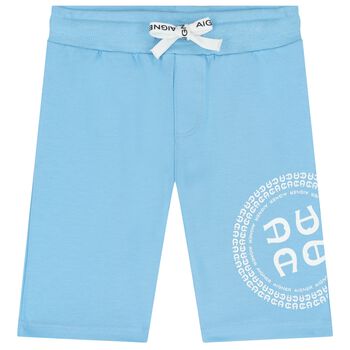 Younger Boys Blue Logo Shorts