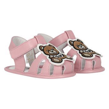 Baby Girls Teddy Bear Logo Sandals