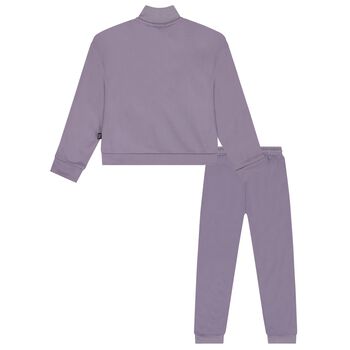 Girls Purple Logo Tracksuit