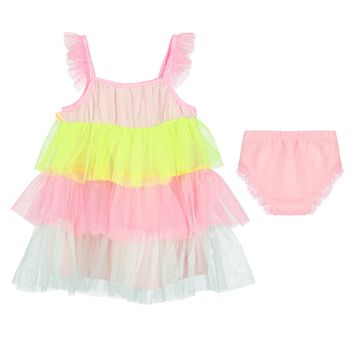 Younger Girls Multi-Coloured Ruffled Dress Set
