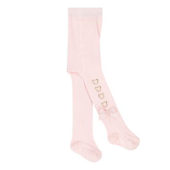 Baby Girls Pink Teddy Bear Tights