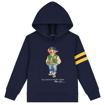 Boys Navy Blue Polo Bear Sweatshirt