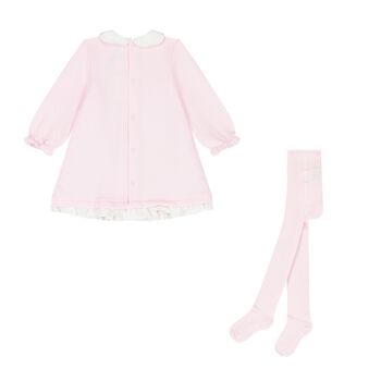 Baby Girls Pink Heart Dress Set