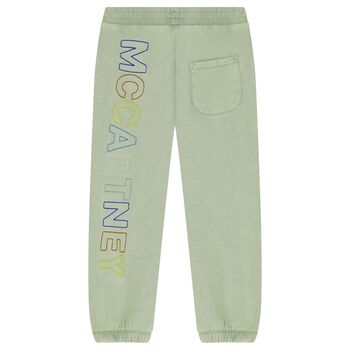 Boys Green Logo Joggers