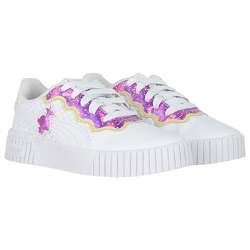 Girls White & Pink Trolls Carina 2.0 Trainers