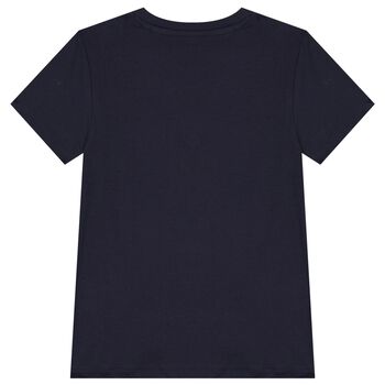 Boys Navy Blue Logo T-Shirt