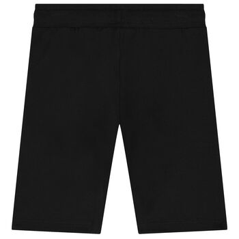 Younger Boys Black Logo Shorts