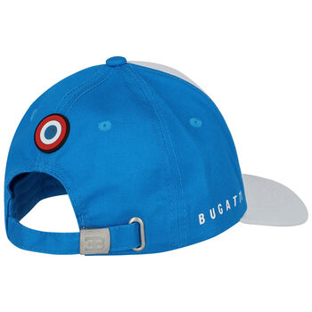 Boys White & Blue Logo Cap