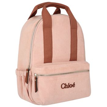 Girls Pink Logo Backpack