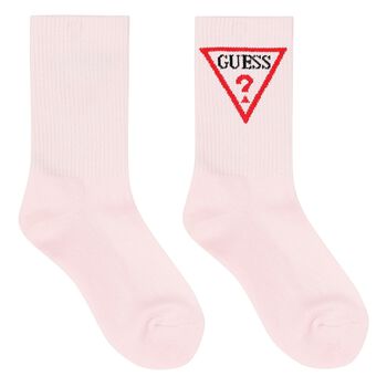 Girls Pink Logo Socks