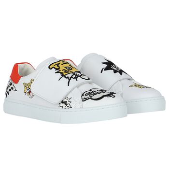 Ivory Tiger Logo Trainers