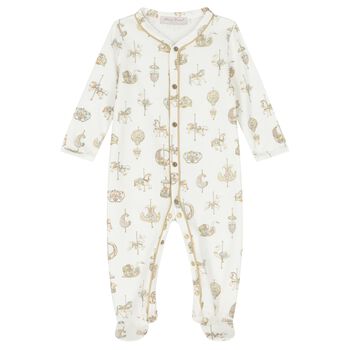 White Carousel Babygrow