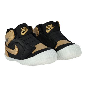 Black & Gold Air Jordan 1 Crib Bootie