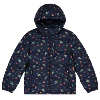 Boys Multicolor Logo Puffer Jacket