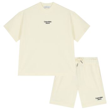 Boys Ivory Logo Shorts Set